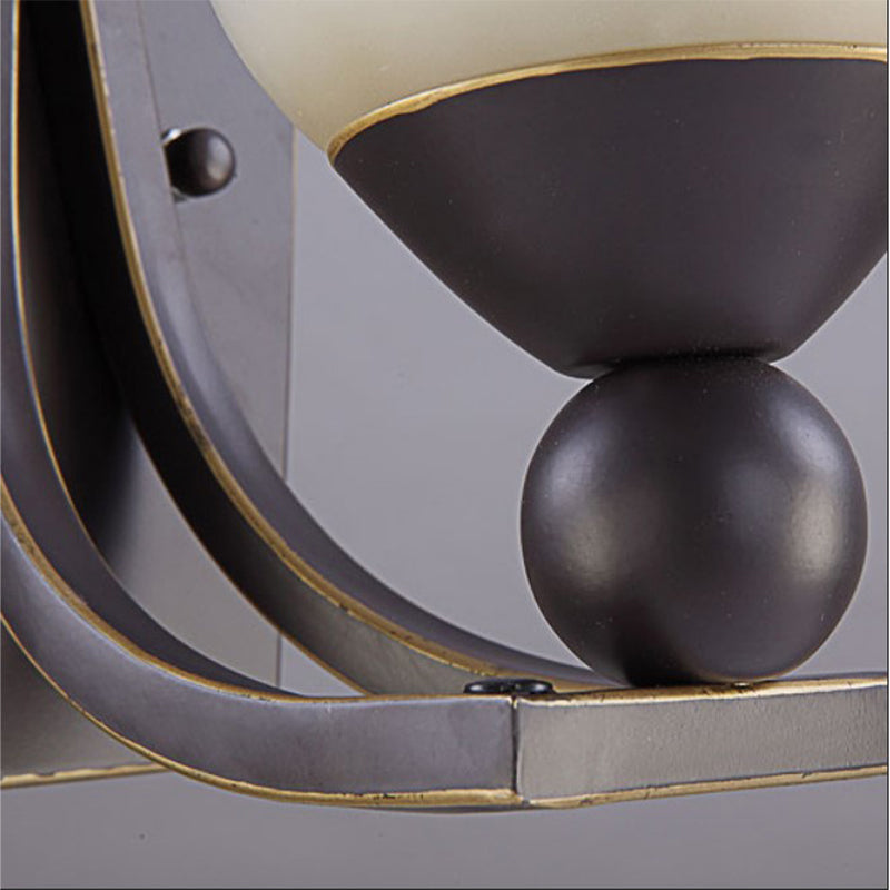 Lumière de mur de bulbe simple traditionnel écumé de la teinte en verre givrée