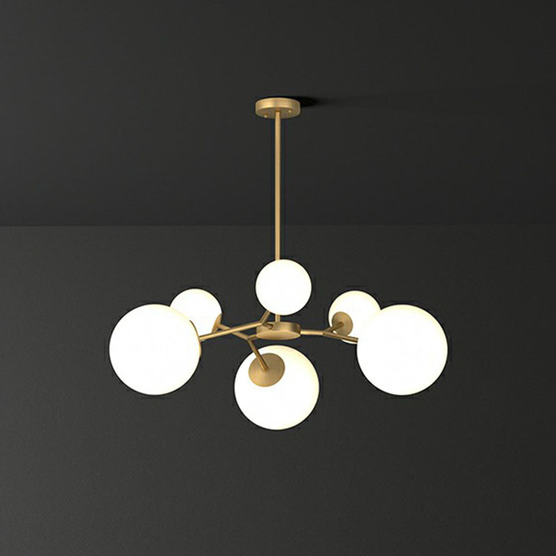 Cream Glass Molecular lampadario molecolare Postmodern Style Aione a sospensione in oro