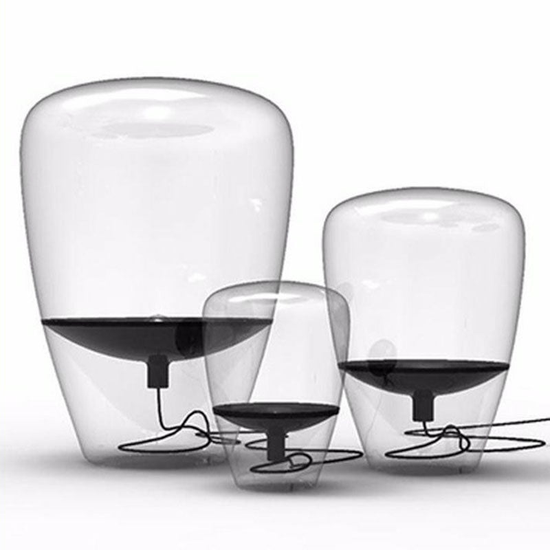 Lampada da tavolo a forma di bocciolo di vetro Lampada da comodino minimalista a 1 testa con paralume interno per piattino per soggiorno