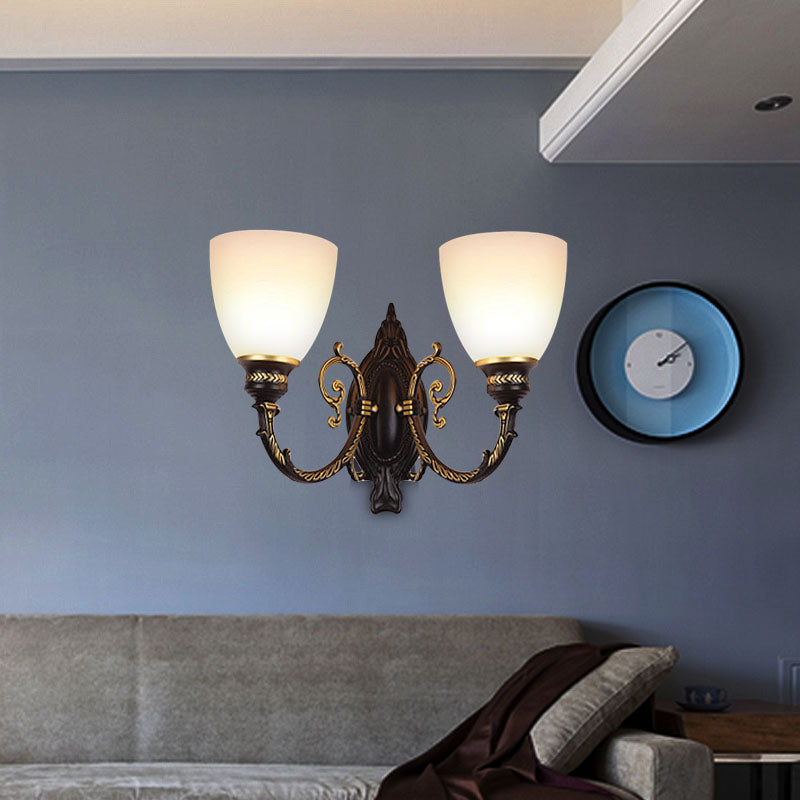 Bol éclairage en verre givré