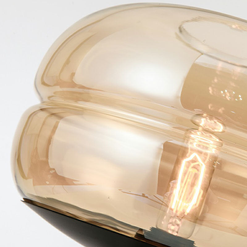 Stativ am Nachttisch Lampe Metall 1 Kopf Nordisches Nachttischlicht mit Glasglasschatten