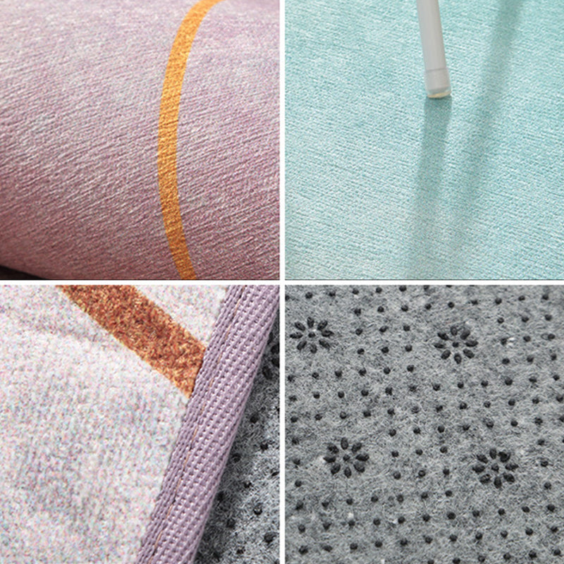 Stijlvolle multicolor Nordic Trug Synthetics Geometrische waterverf tapijt Niet-slip Stain Resistant Machine Wasbaar Tapsel voor salon