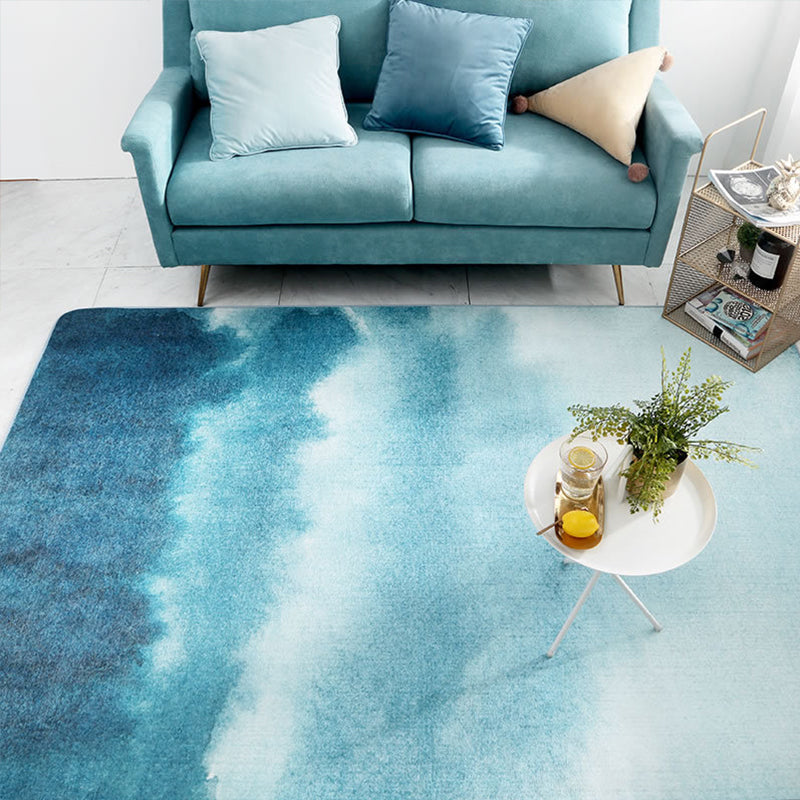 Stylish Multicolor Nordic Rug Synthetics Geometric Watercolor Carpet Non-Slip Stain Resistant Machine Washable Rug for Drawing Room