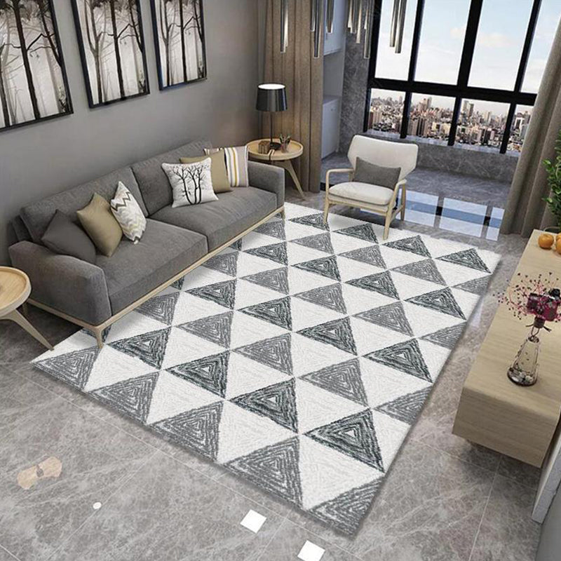Multicolor Geometrical Print Rug Synthetics Modernist Rug Stain Resistant Non-Slip Backing Pet Friendly Rug for Great Room