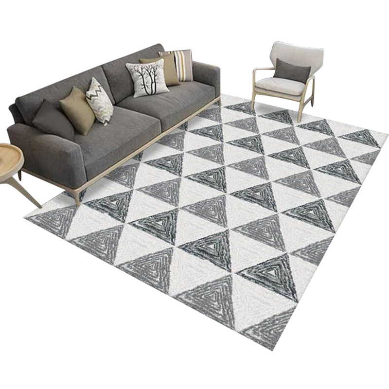 Multicolor Geometrical Print Rug Synthetics Modernist Rug Stain Resistant Non-Slip Backing Pet Friendly Rug for Great Room