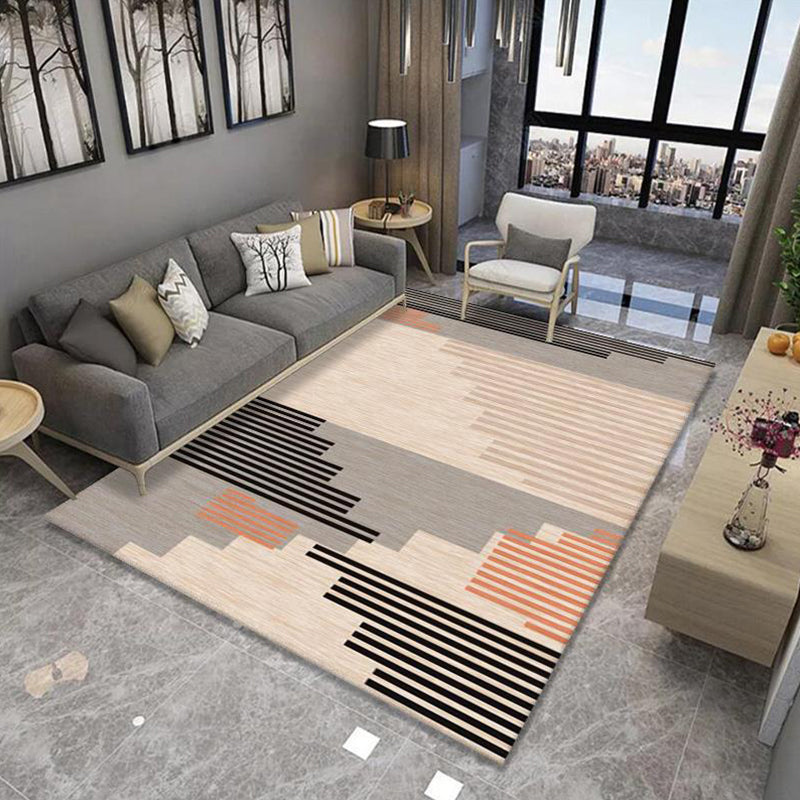 Multicolor Geometrical Print Rug Synthetics Modernist Rug Stain Resistant Non-Slip Backing Pet Friendly Rug for Great Room