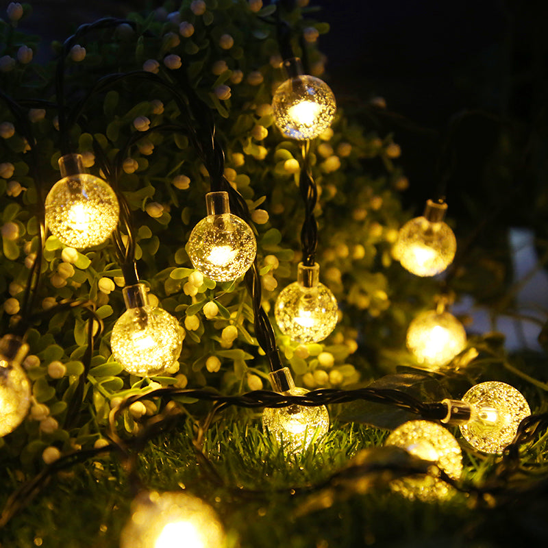 Shaded Outdoor LED Fairy Lighting Plastic 16.4ft 20 Bulbs Decorative Solar String Light in Clear