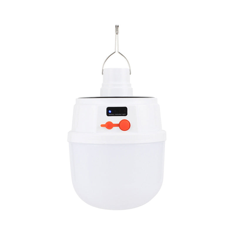 Bowl Plastic Solar Pendant Light Contemporary White LED Suspension Light Fixture, 1 Pc