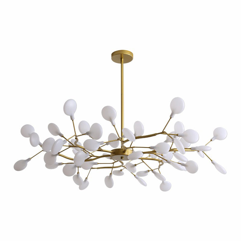 Gold Finish Firefly Hanging Lamp Modern Acrylic Chandelier Light Fixture for Living Room