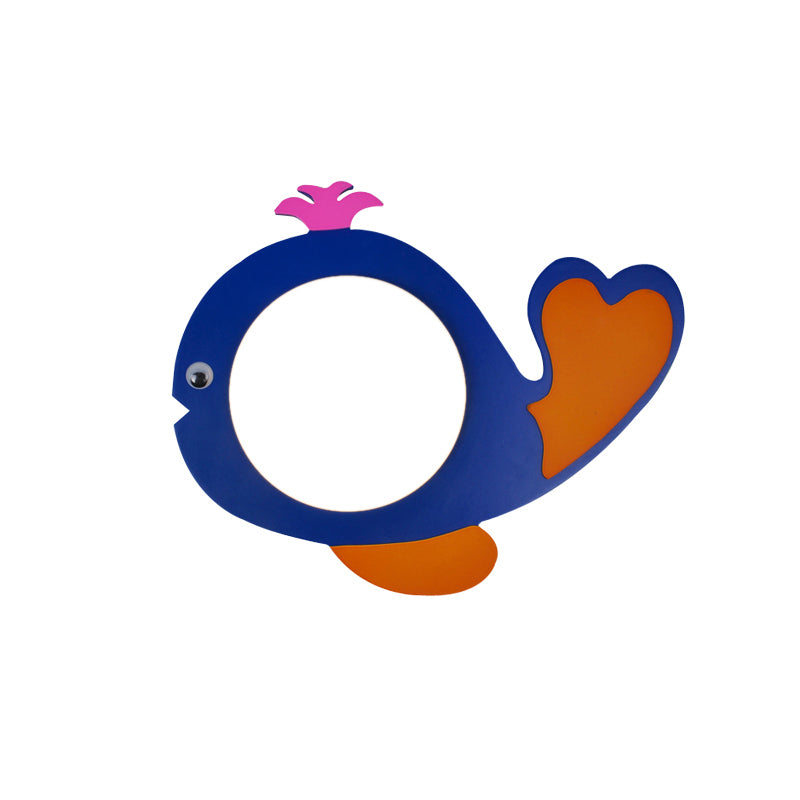 Carton de lampe murale en forme de nouveauté bleue 1 Éclairage d'applications en bois de bulbe avec nuance de verre de lait à balle