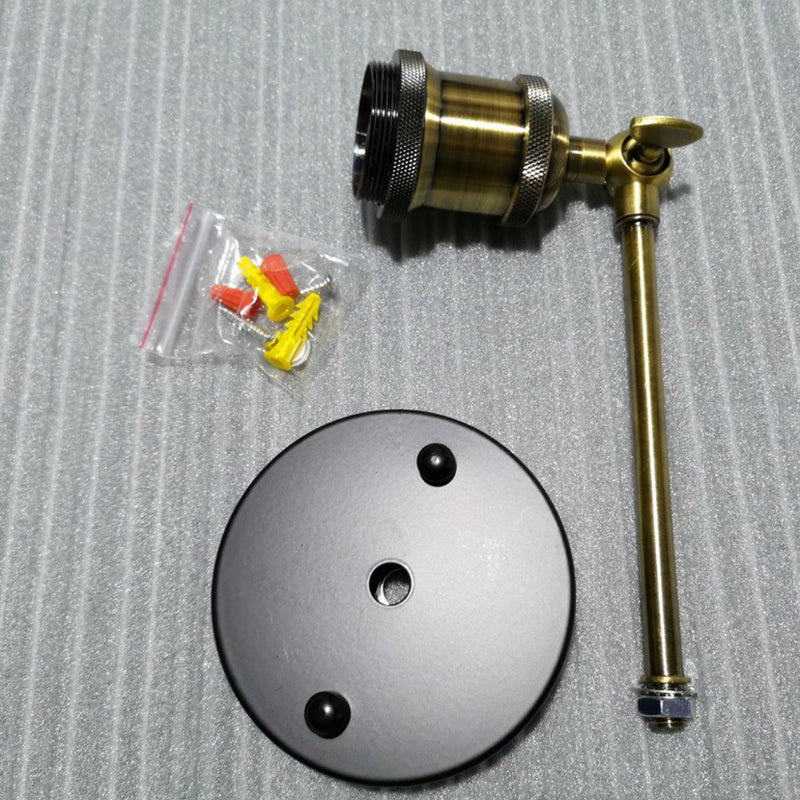 Diseño de bombilla expuesta Fábrica de luz de pared de metal 1 cabezal de comedor aplastador con giro