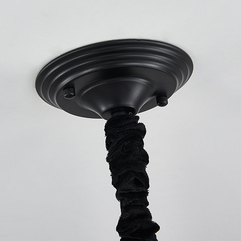 Prismatisch kristallen kegel hangend licht traditioneel salonplafond kroonluchter in zwart