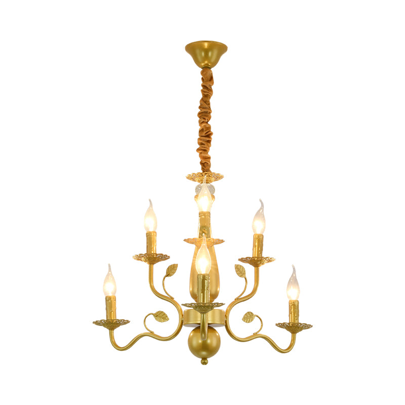 5/12/16 Lights Metal Pendant Chandelier Rustic Black/Gold Candle Dining Room Hanging Ceiling Fixture