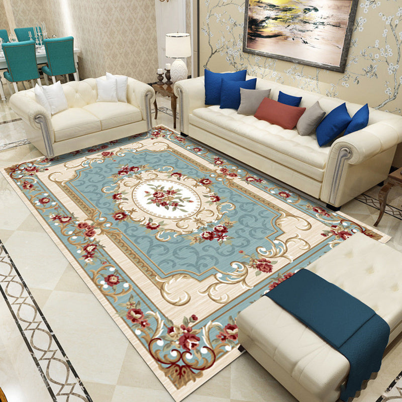 Alfombra de estampado floral Olden Multi color Polyster alfombra de interior de la alfombra del área de las mascotas para la sala de estar para sala de estar para sala de estar