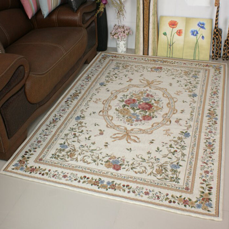 Alfombra de flores múltiples Polyster alfombra vintage de área vintage