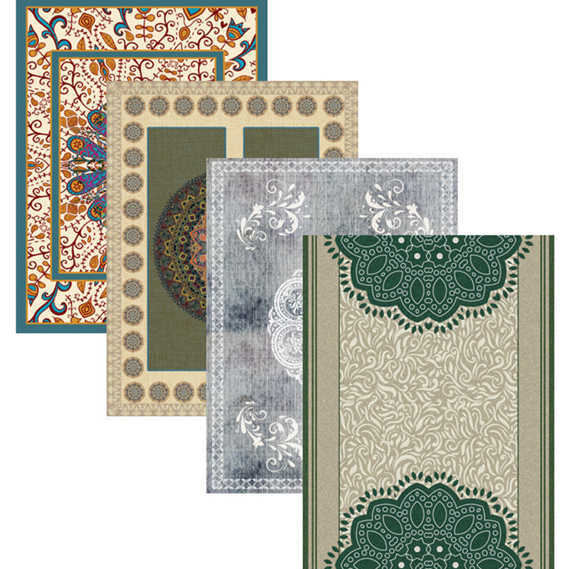 Multicolor Shabby Chic Teppich Polyster Floral bedrucktes Gebiet Teppich nicht rutschfest