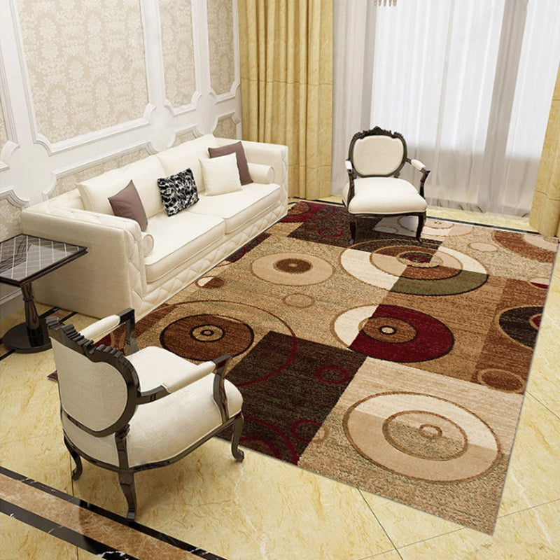 Multicolor Geo Patterned Rug Synthetics Simplicity Carpet Pet Friendly Anti-Slip Washable Area Rug for Home Decor