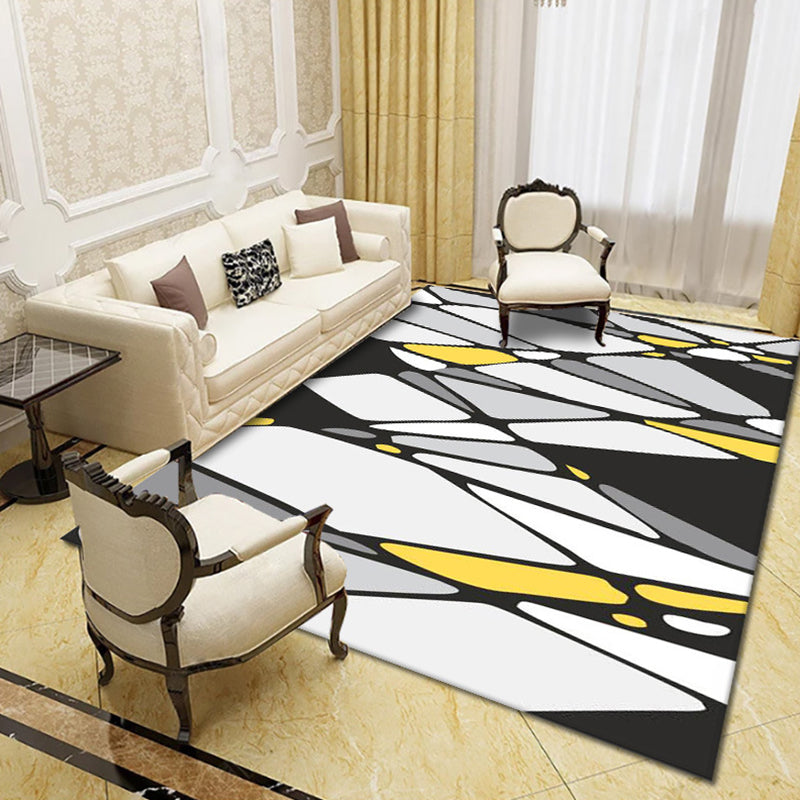 Moderne woonkamer vloerkleed multi-gekleurde geometrische gebied tapijt synthetisch anti-slip vlekbestendige tapijt