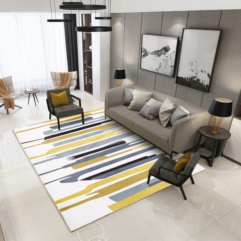 Relaxing Decoration Rug Multi Colored Geometric Printed Carpet Polyster Anti-Slip Pet Friendly Rug