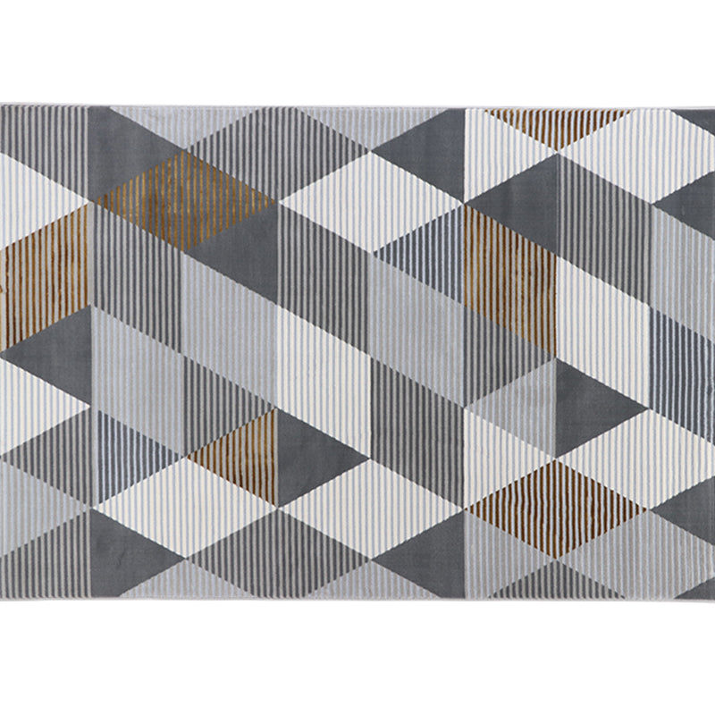 Formeller Deko-Teppich, bunt gestreift, bedruckter Innenteppich, Polyester, rutschfester, haustierfreundlicher Bereichsteppich