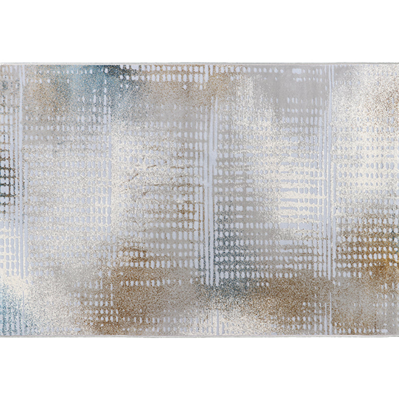 Formeller Deko-Teppich, bunt gestreift, bedruckter Innenteppich, Polyester, rutschfester, haustierfreundlicher Bereichsteppich