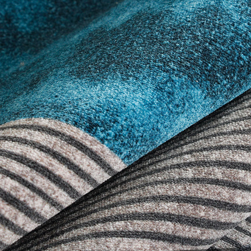 Multi-Color Parlor Rug Trendy Geometric Print Carpet Polyster Pet Friendly Machine Washable Indoor Rug