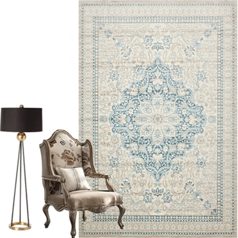 Moroccan Parlor Rug Multi Colored Geometric Patterned Area Carpet Polypropylene Anti-Slip Easy Care Rug