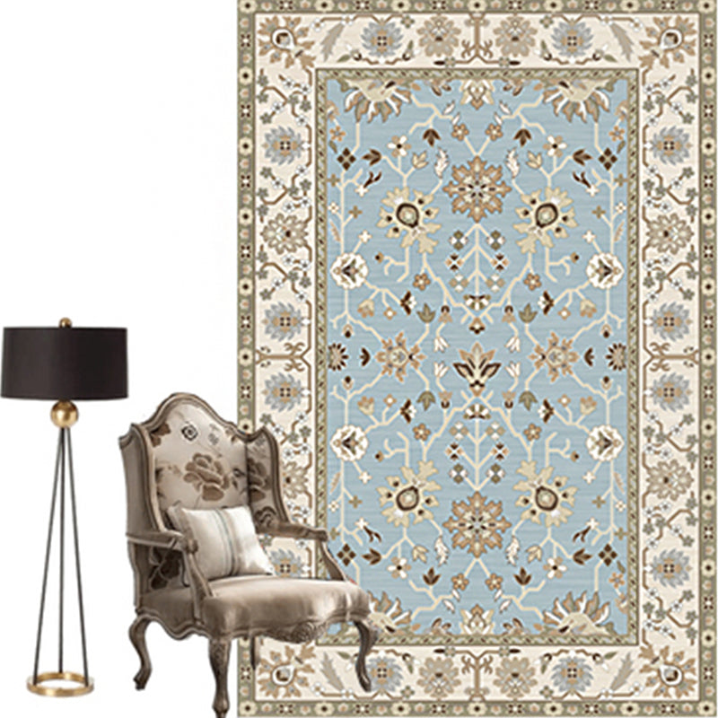 Moroccan Parlor Rug Multi Colored Geometric Patterned Area Carpet Polypropylene Anti-Slip Easy Care Rug