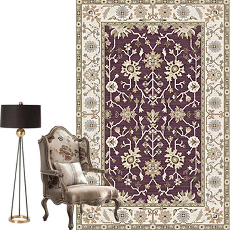 Moroccan Parlor Rug Multi Colored Geometric Patterned Area Carpet Polypropylene Anti-Slip Easy Care Rug