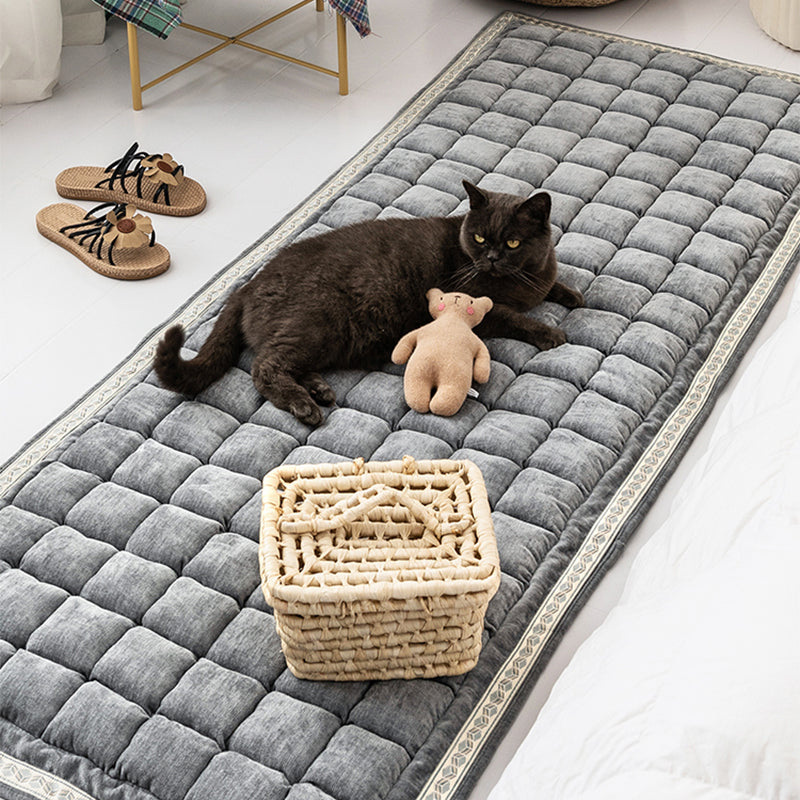 Alfombra de decoración de confort alfombra a cuadros con cuadro de cuadros Polyster sin deslizamiento para mascotas alfombra interior amigable para mascotas