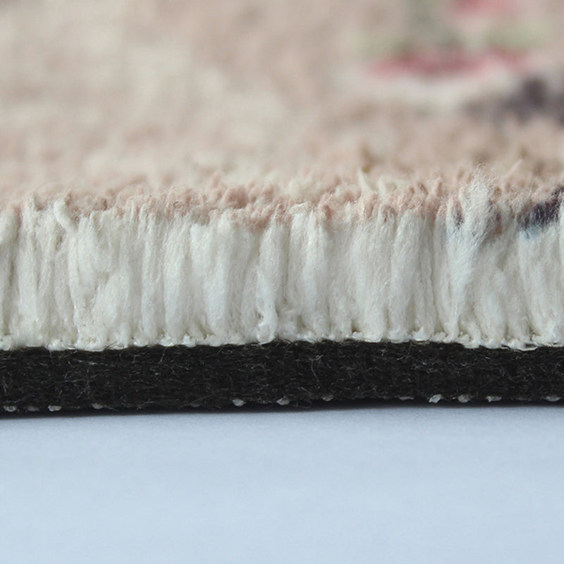 Simplicity Living Room Rug Multi Colored Geometric Print Carpet Polyster Non-Slip Machine Washable Indoor Rug