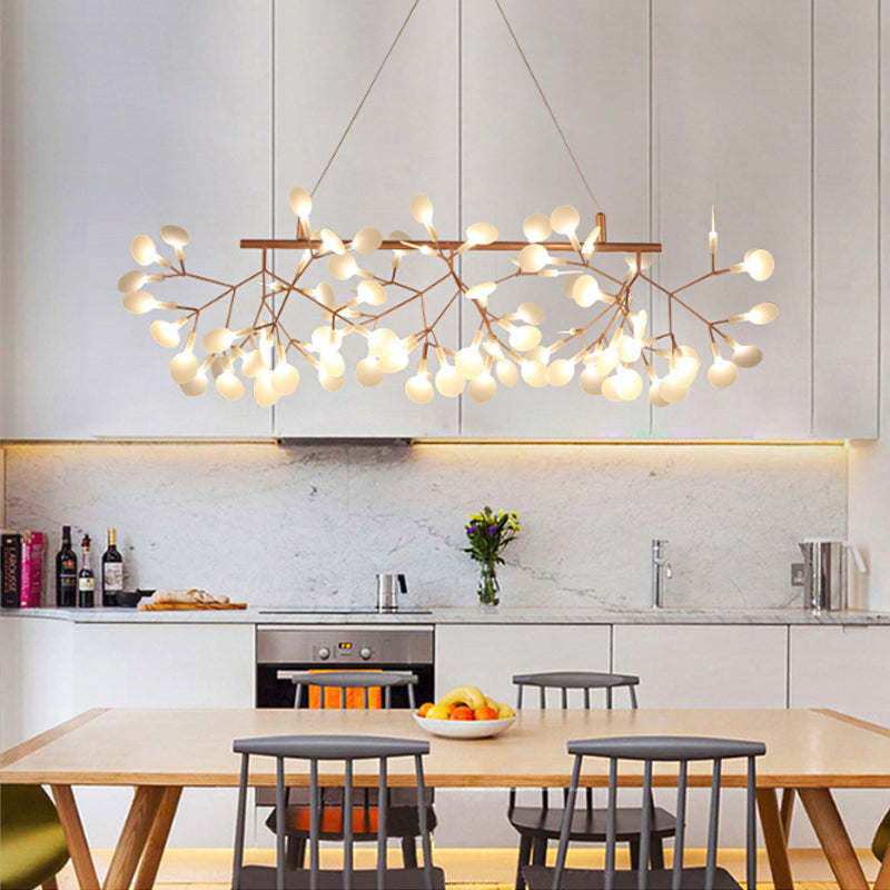 ACRILICO RANAMENTO TREE LUCE PENDANTE CHE SEMPLICE LAMAGGIO DEL BACCHIO DI LED in oro rosa