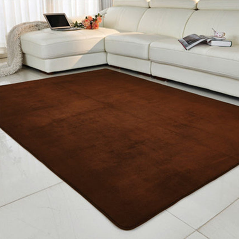 Nordic Living Room Rug Multi Colored Solid Color Indoor Rug Cotton Blend Easy Care Pet Friendly Carpet