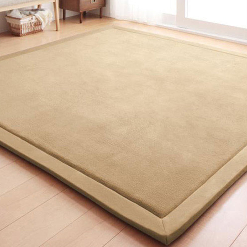Modern Room Rug Multi Colored Solid Color Area Rug Synthetics Anti-Slip Backing Pet Friendly Area Carpet