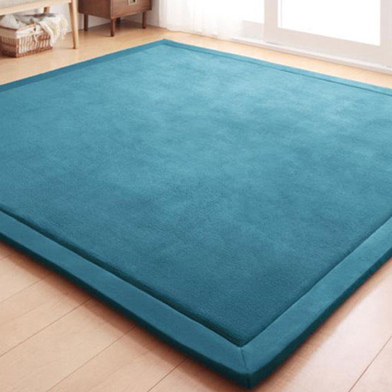 Modern Room Rug Multi Colored Solid Color Area Rug Synthetics Anti-Slip Backing Pet Friendly Area Carpet