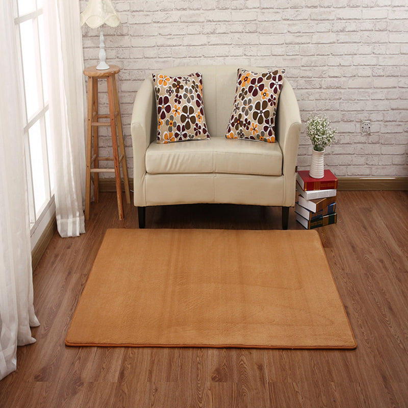 Casual Bedroom Rug Multi Color Solid Color Indoor Rug PVC Non-Slip Easy Care Washable Carpet
