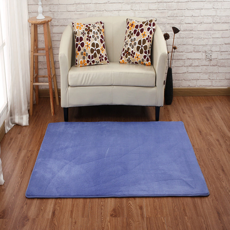 Casual Bedroom Rug Multi Color Solid Color Indoor Rug PVC Non-Slip Easy Care Washable Carpet