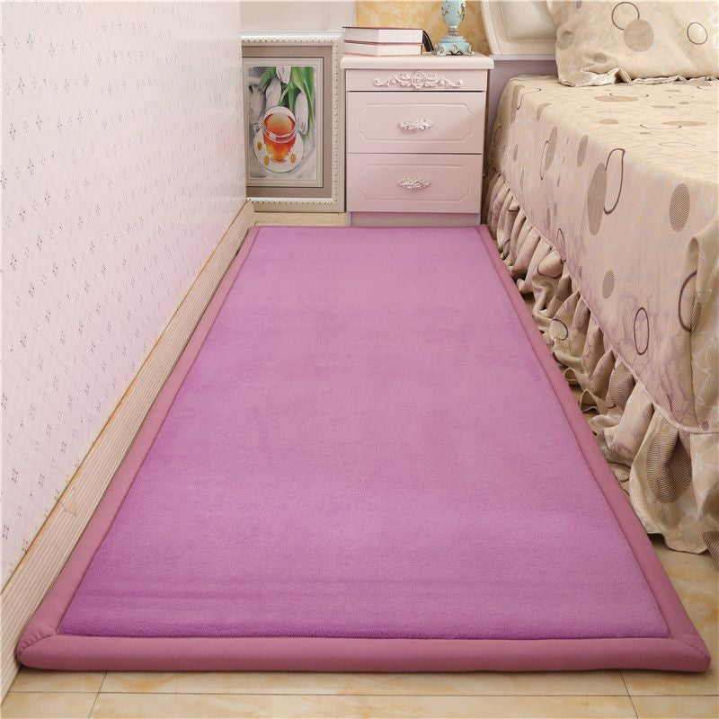 Modern Solid Color Rug Multi Colored Cotton Blend Rug Easy Care Pet Friendly Area Carpet for Living Room