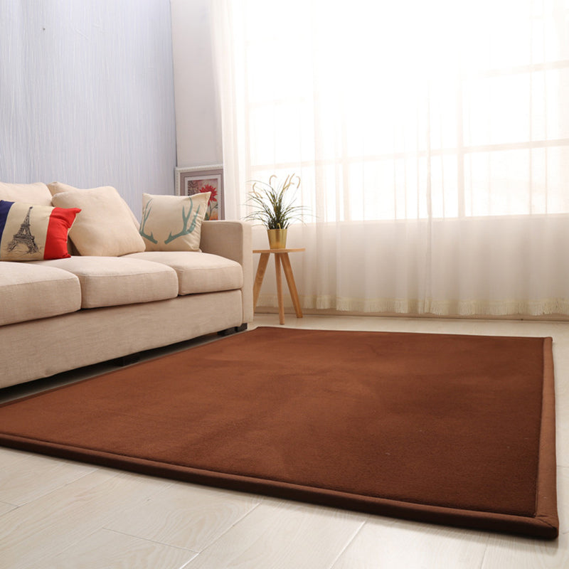 Modern Solid Color Rug Multi Colored Cotton Blend Rug Easy Care Pet Friendly Area Carpet for Living Room