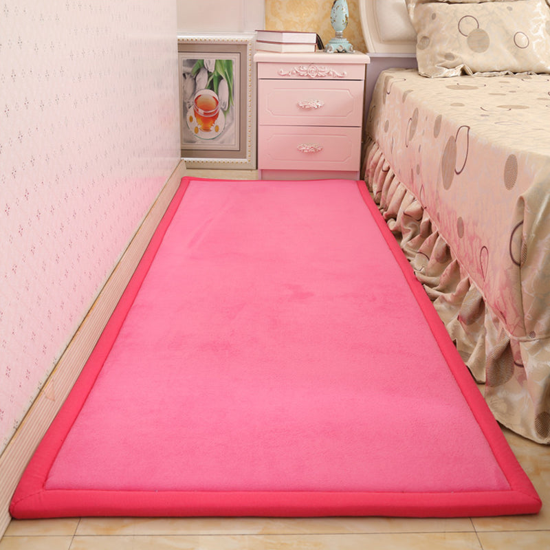 Modern Solid Color Rug Multi Colored Cotton Blend Rug Easy Care Pet Friendly Area Carpet for Living Room