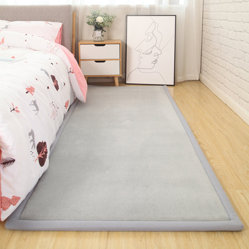 Modern Solid Color Rug Multi Colored Cotton Blend Rug Easy Care Pet Friendly Area Carpet for Living Room