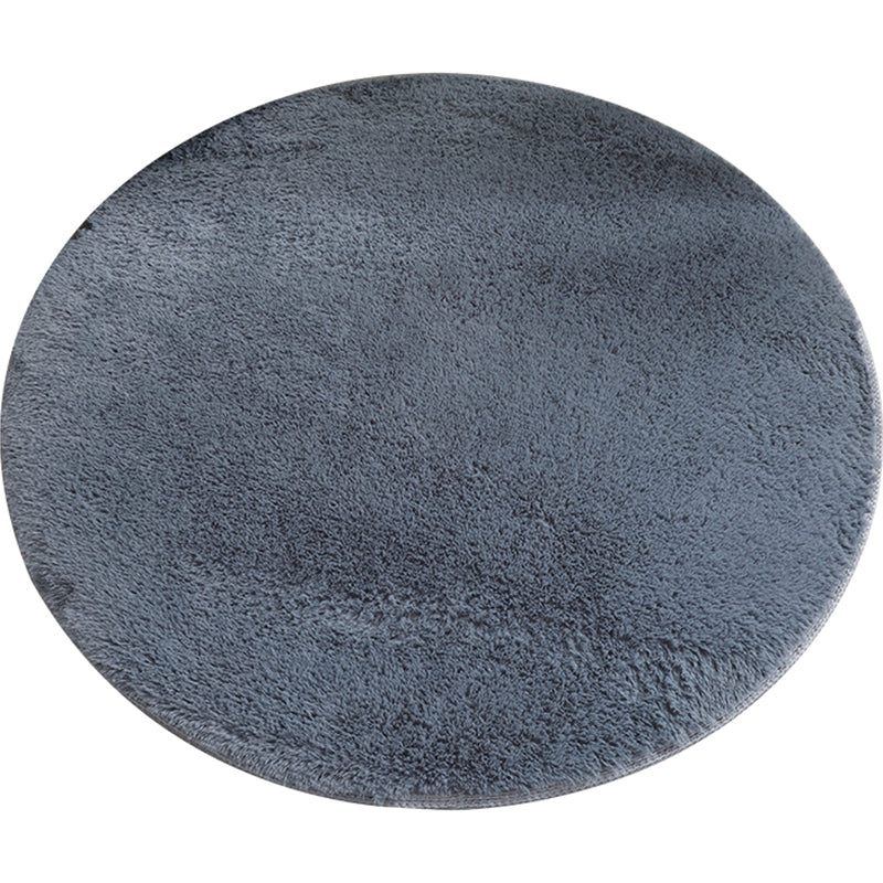 Simplicity Living Room Rug Multi Colored Solid Color Indoor Rug Cotton Blend Non-Slip Backing Easy Care Carpet