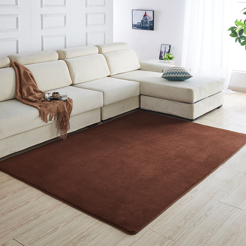 Multi Color Solid Color Rug Polypropylene Relaxing Indoor Rug Anti-Slip Backing Pet Friendly Area Carpet for Room