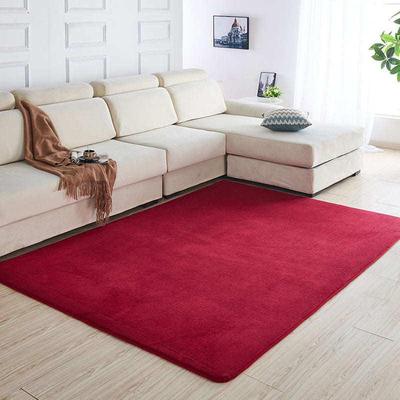 Multi Color Solid Color Rug Polypropylene Relaxing Indoor Rug Anti-Slip Backing Pet Friendly Area Carpet for Room