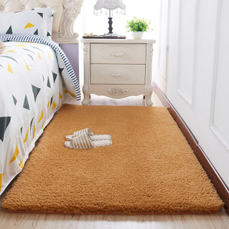 Tapis de couleur unie mignonne en acrylique multicolo