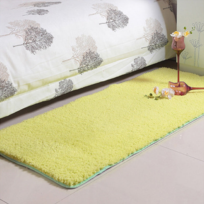 Tapis de couleur unie mignonne en acrylique multicolo