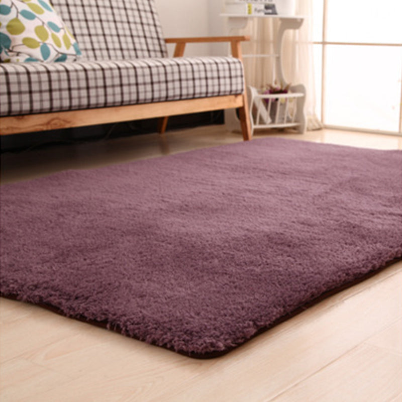 Tapis de couleur unie mignonne en acrylique multicolo