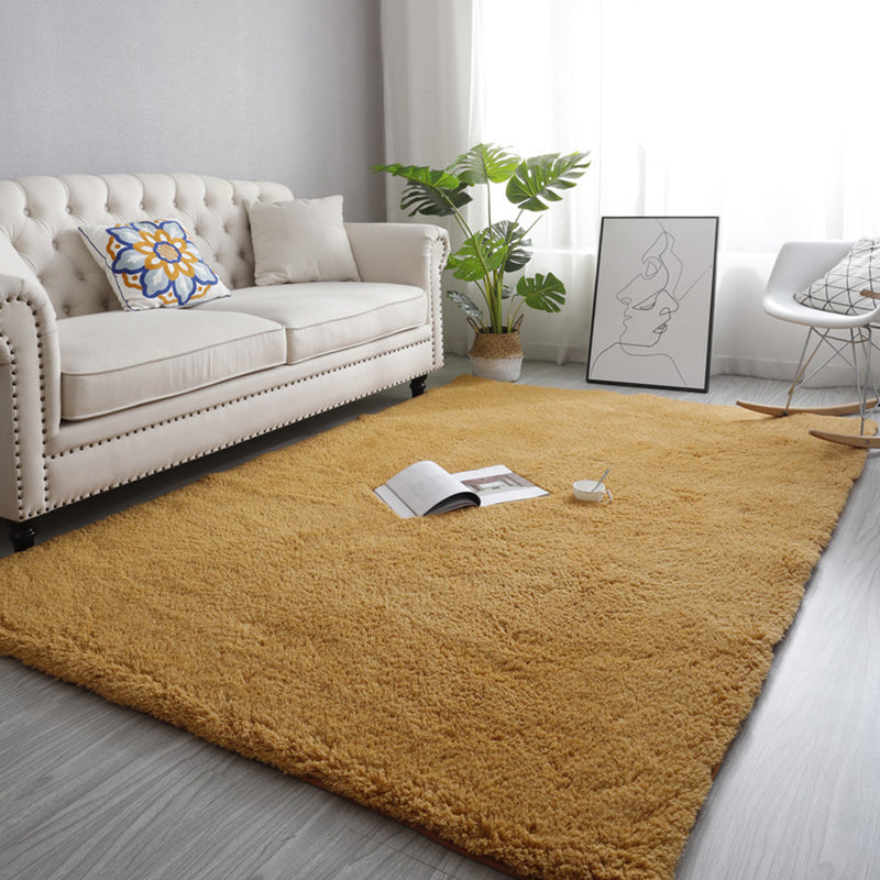 Modern Living Room Rug Multi Color Solid Color Area Carpet Synthetics Anti-Slip Machine Washable Indoor Rug