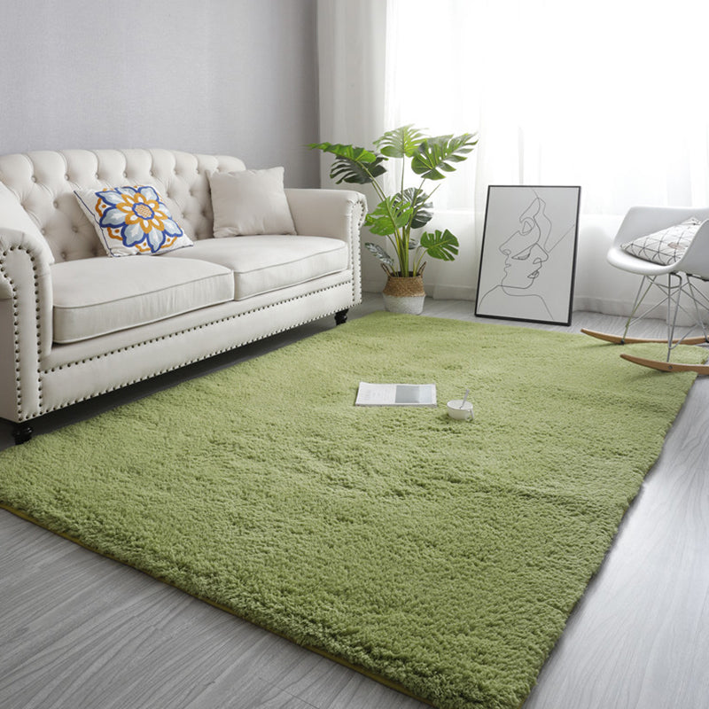 Modern Living Room Rug Multi Color Solid Color Area Carpet Synthetics Anti-Slip Machine Washable Indoor Rug