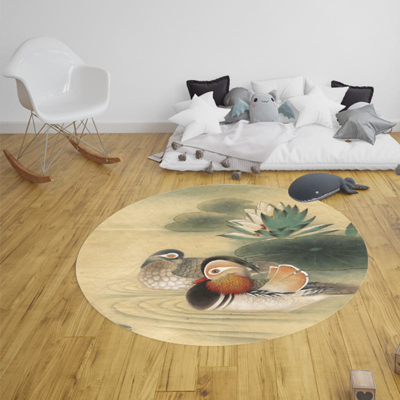 Formal Decoration Rug Multi Colored Animal Patterned Indoor Rug Synthetics Anti-Slip Pet Friendly Carpet